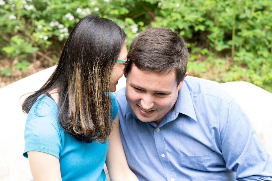 Couple whispering