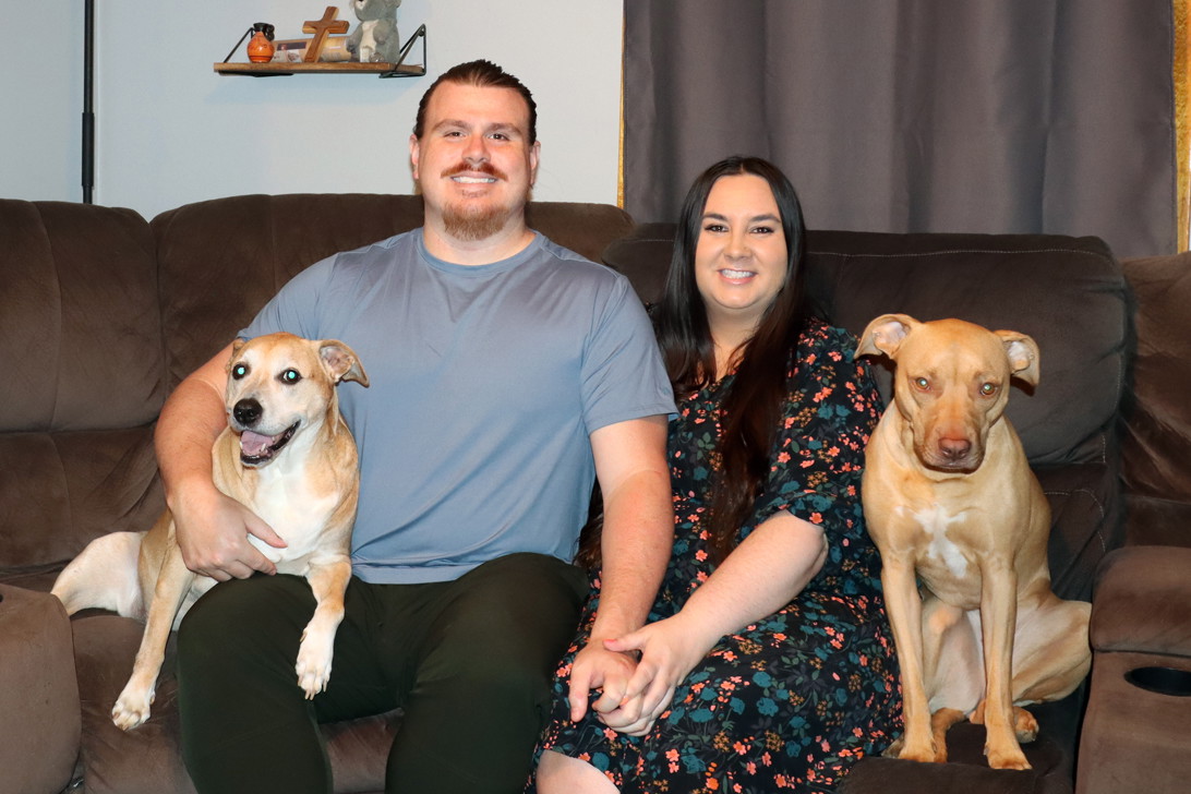 Brandon and Tess at home