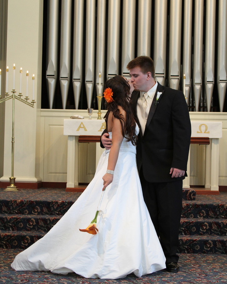 Brandon and Tess at their wedding