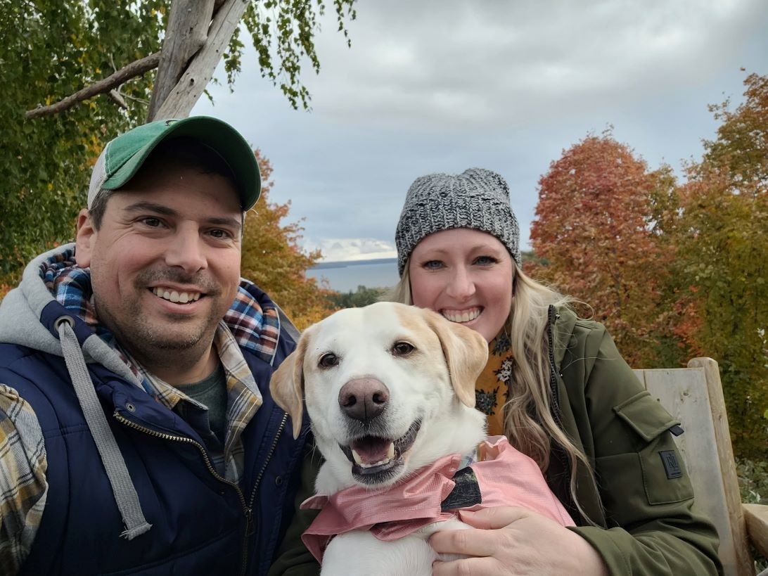 Pete and Tiff with their dog